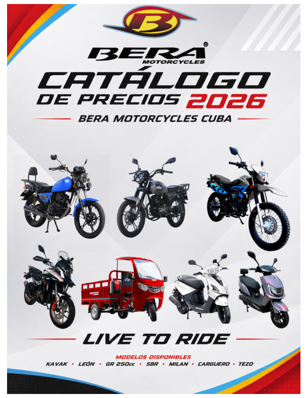 Portada del catálogo BERA Cuba 2026